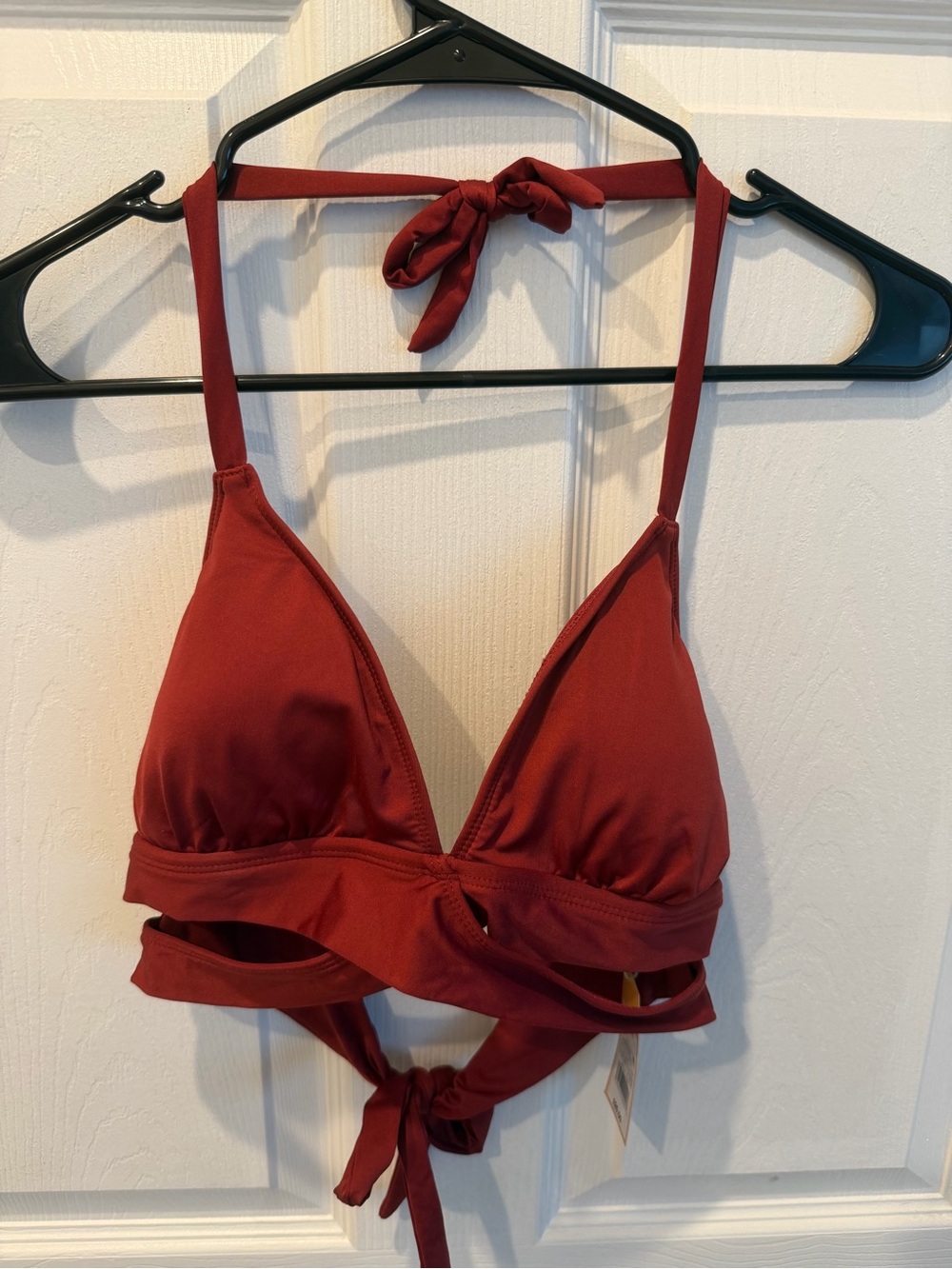 Brand new Halter Tie-Back Bikini Top in Rust Red